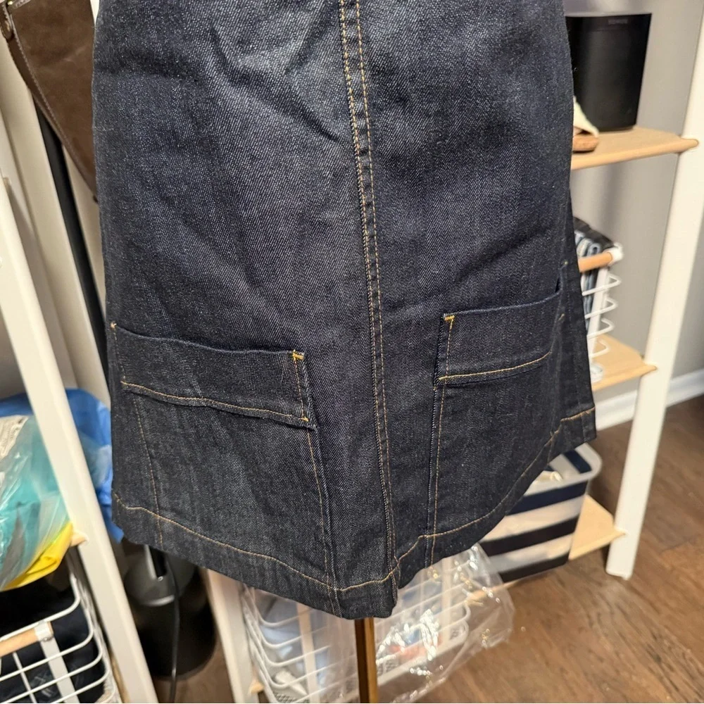 AG Adriano Goldschmied Navy Denim Overall Dress Size S NWOT